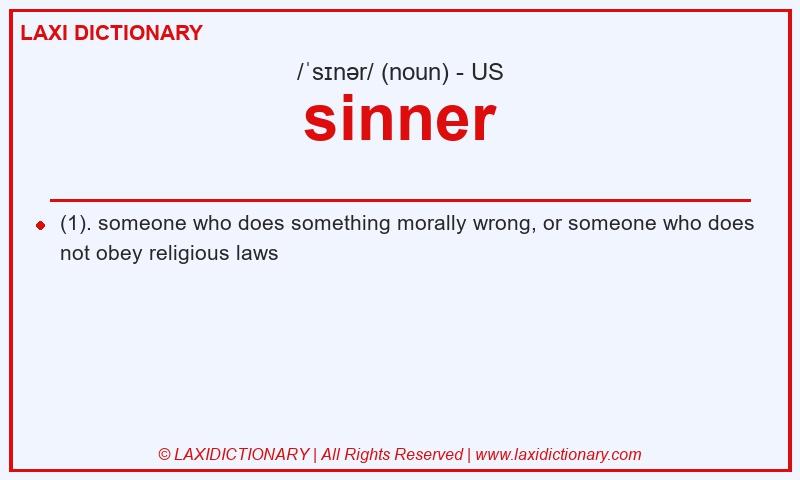 Definition sinner in American English