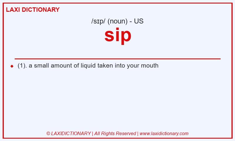 Definition sip in American English