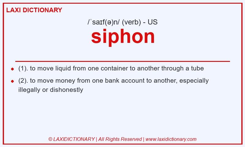 Definition siphon in American English