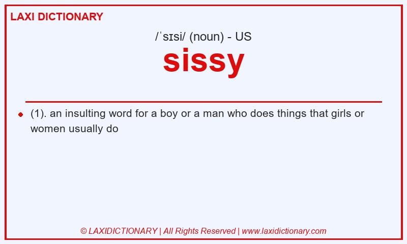 Definition sissy in American English