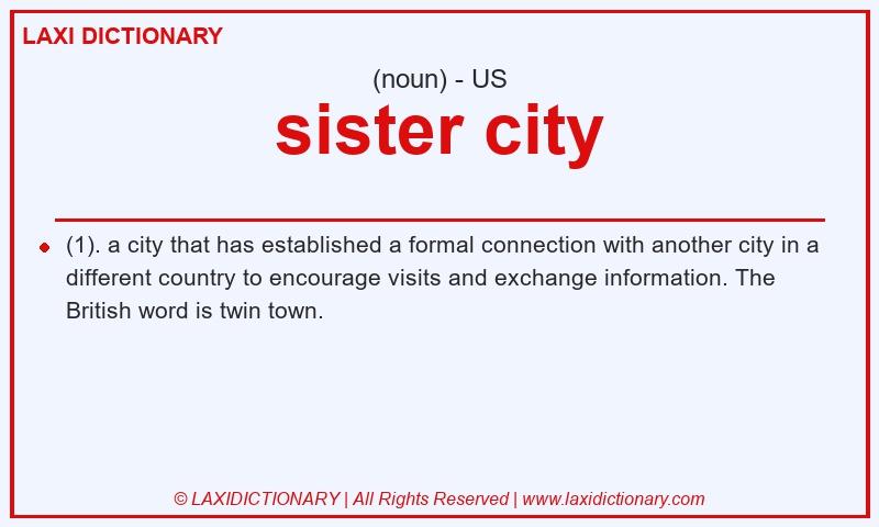 Definition sister city in American English