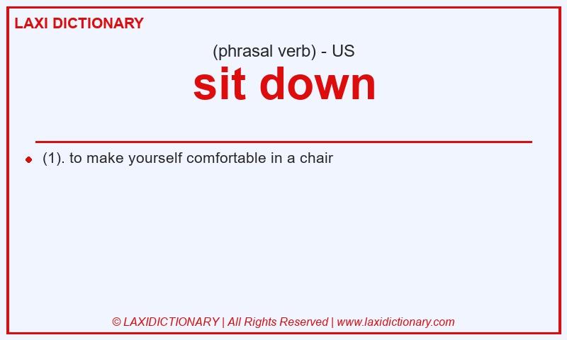 Definition sit down in American English