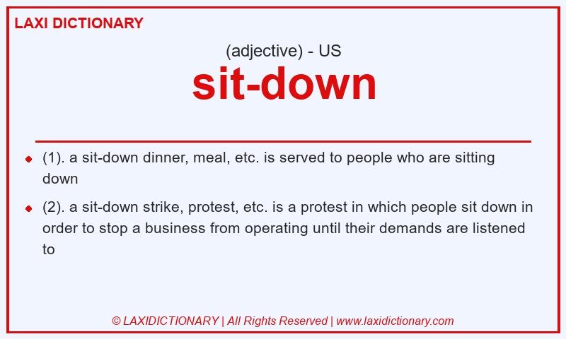Definition sit-down in American English