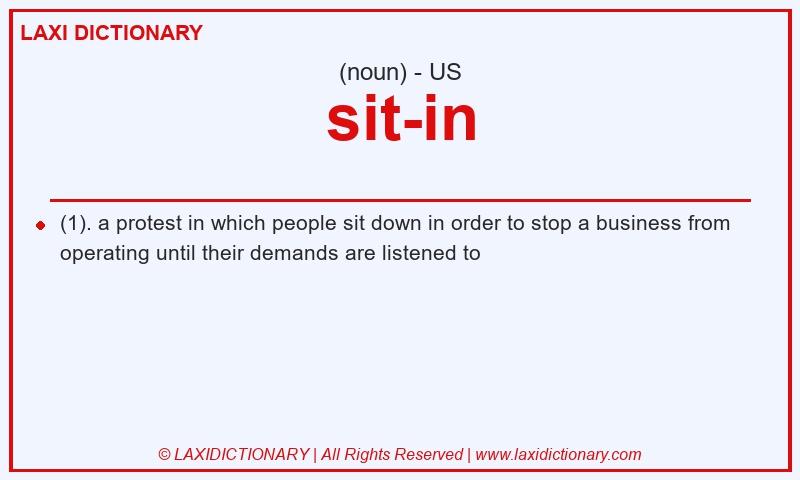 Definition sit-in in American English