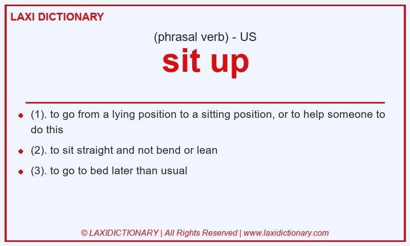 Definition sit up in American English