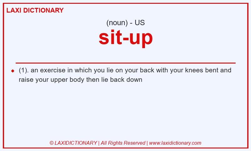 Definition sit-up in American English