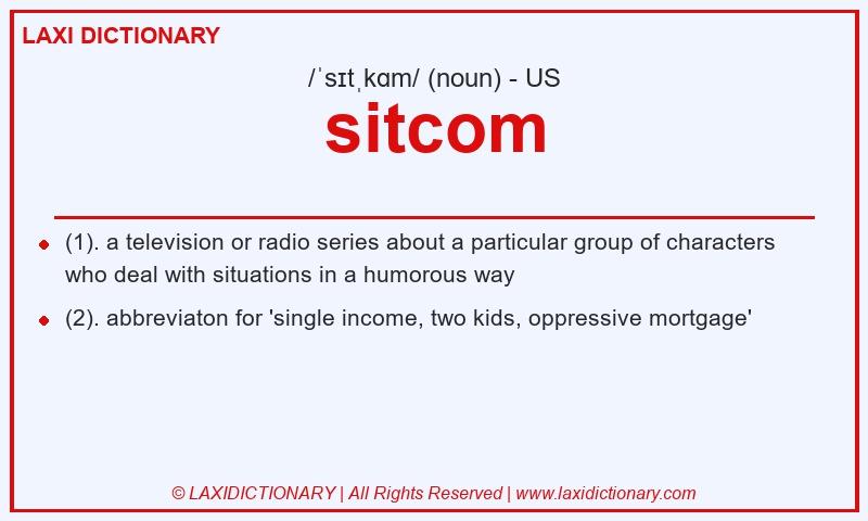 Definition sitcom in American English