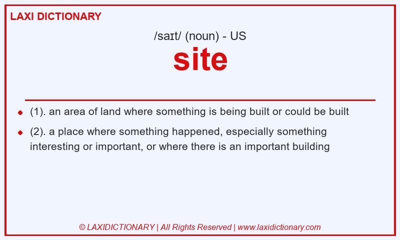 Definition site in American English