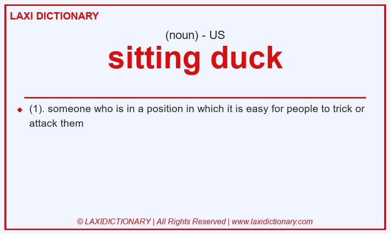 Definition sitting duck in American English