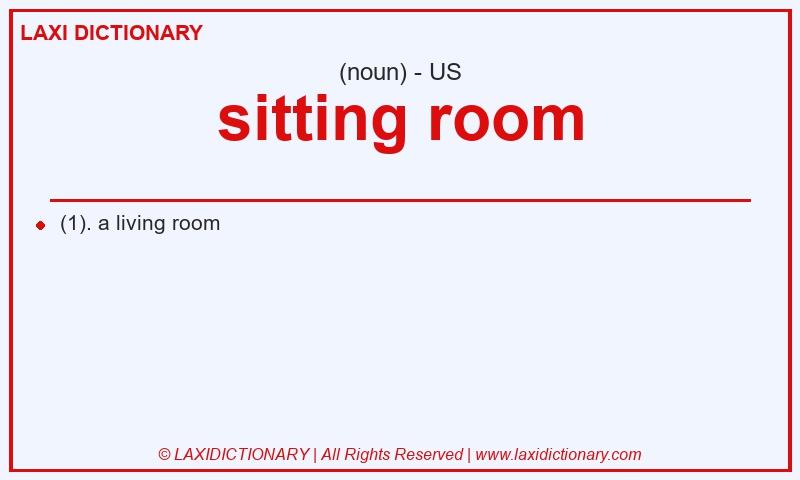 Definition sitting room in American English
