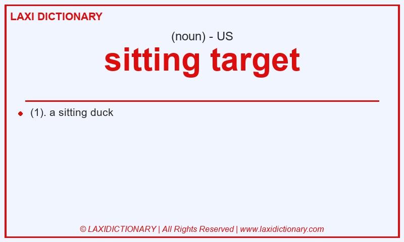 Definition sitting target in American English
