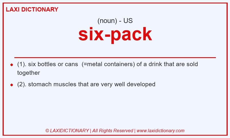 Definition six-pack in American English