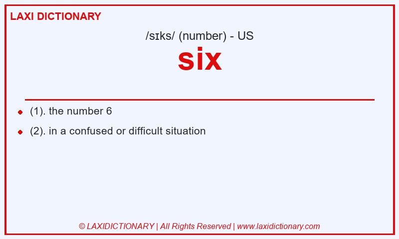 Definition six in American English