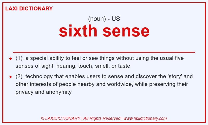 Definition sixth sense in American English