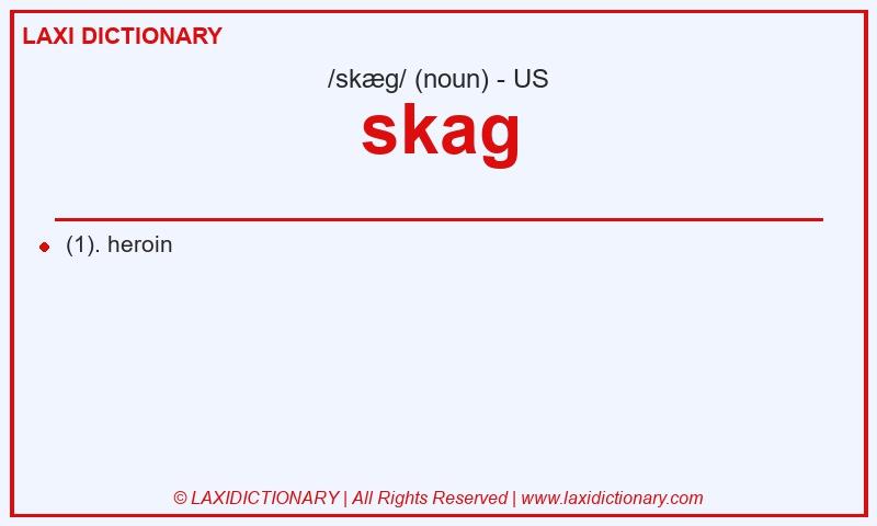 Definition skag in American English