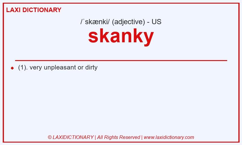 Definition skanky in American English