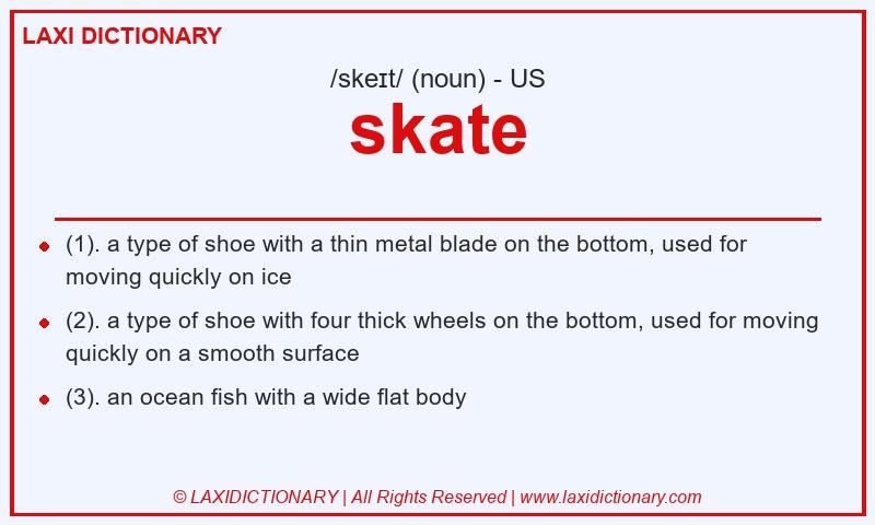 Definition skate in American English