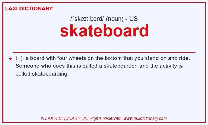 Definition skateboard in American English
