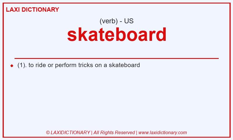Definition skateboard in American English