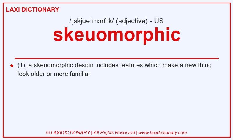 Definition skeuomorphic in American English