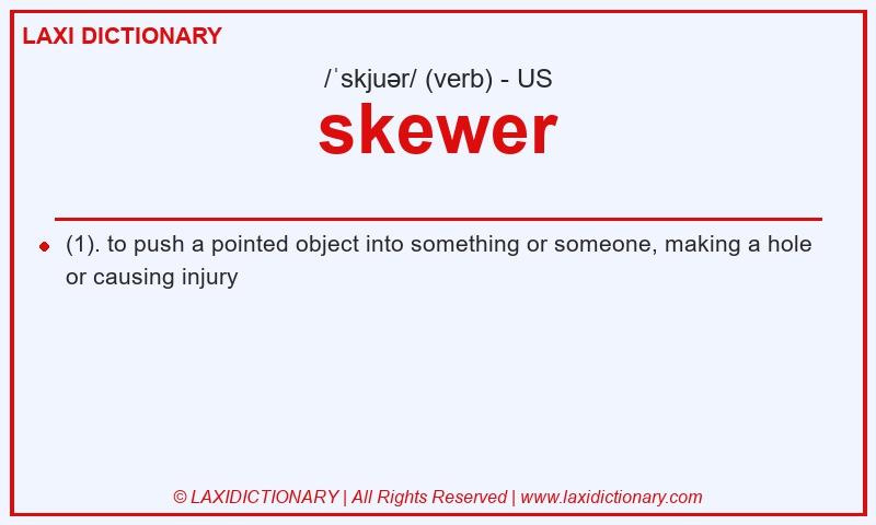 Definition skewer in American English