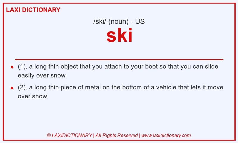 Definition ski in American English