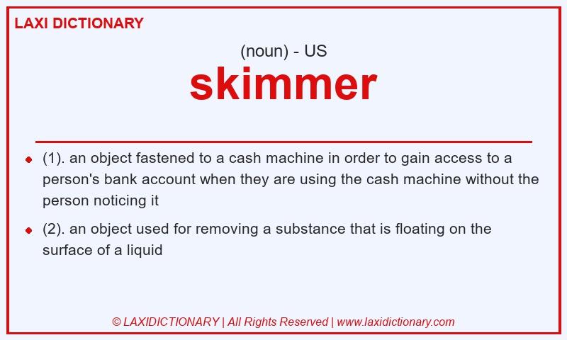 Definition skimmer in American English