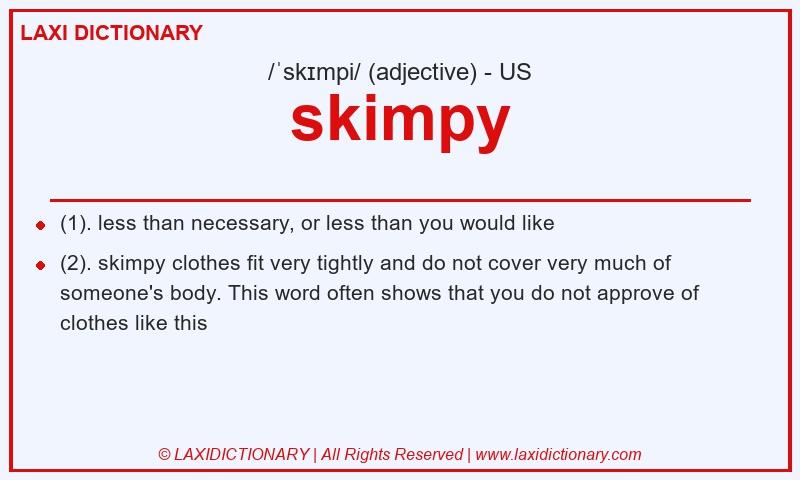 Definition skimpy in American English