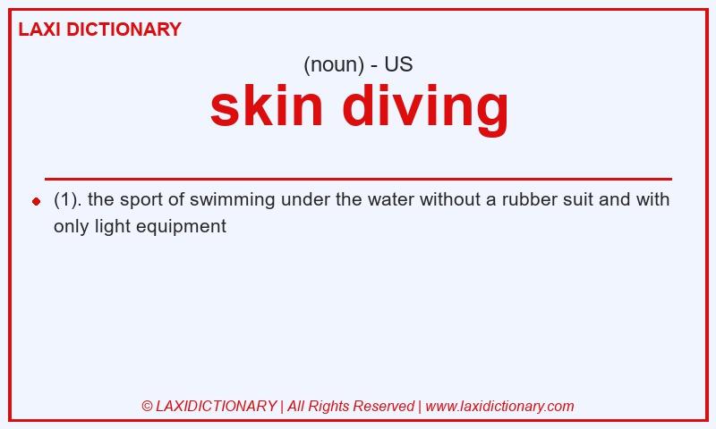 Definition skin diving in American English
