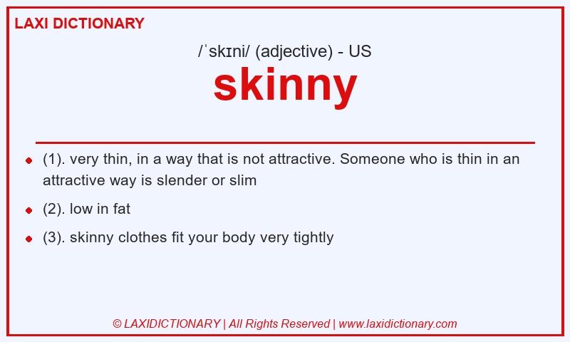 Definition skinny in American English