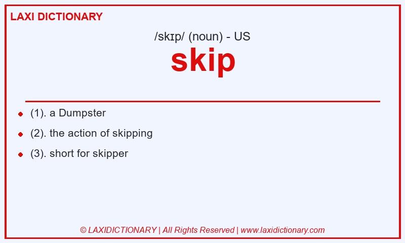 Definition skip in American English