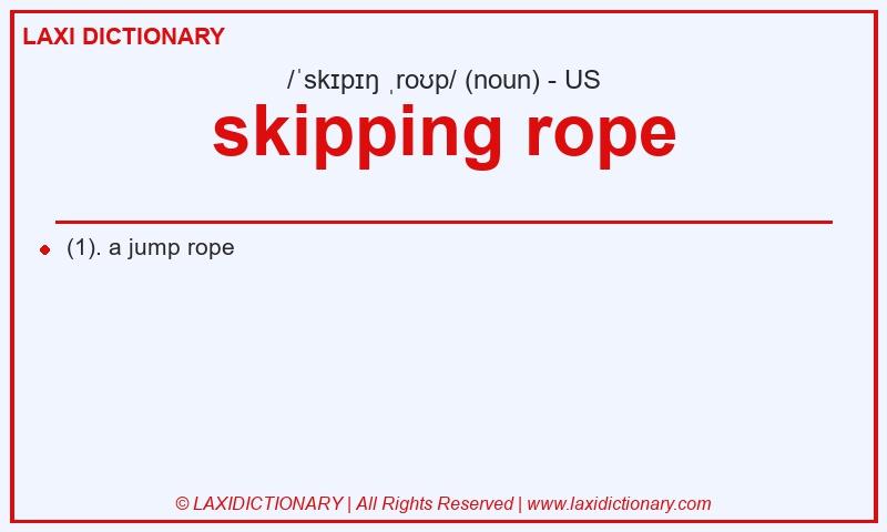 Definition skipping rope in American English