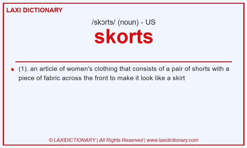 Definition skorts in American English