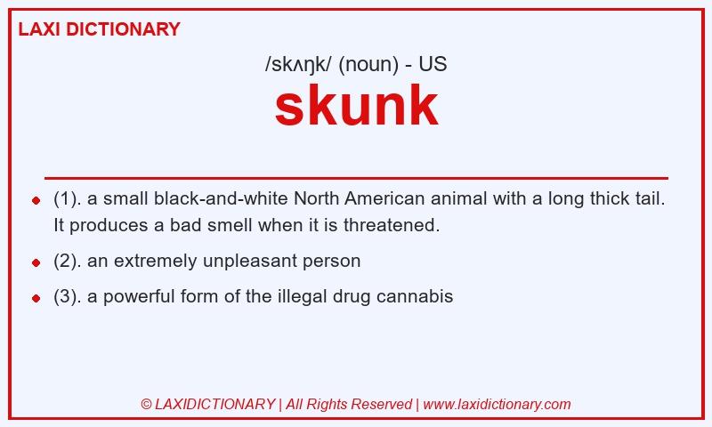 Definition skunk in American English