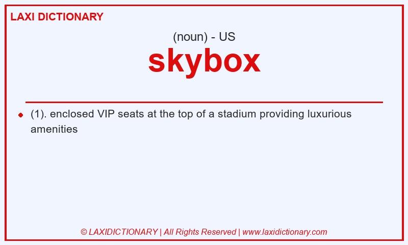 Definition skybox in American English
