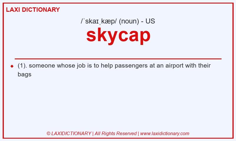 Definition skycap in American English