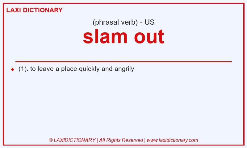 Definition slam out in American English
