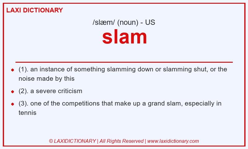 Definition slam in American English