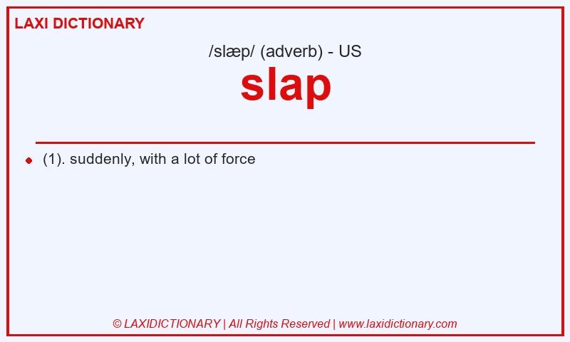 Definition slap in American English