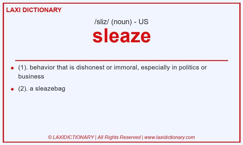 Definition sleaze in American English