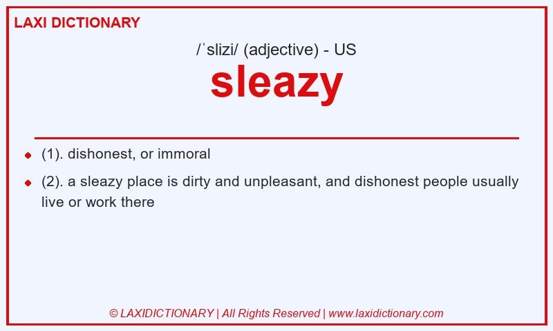 Definition sleazy in American English