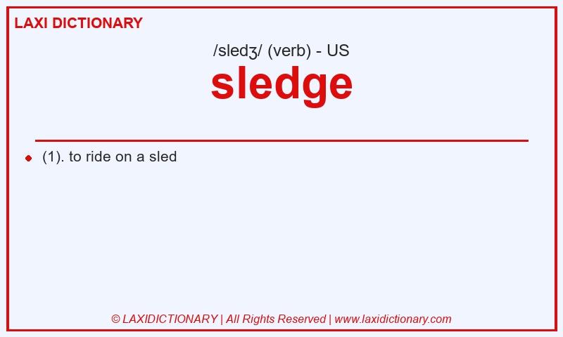 Definition sledge in American English