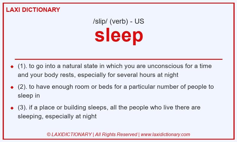 Definition sleep in American English