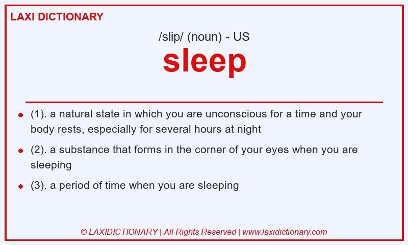 Definition sleep in American English