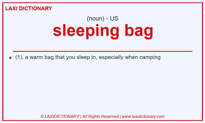 Definition sleeping bag in American English