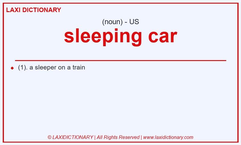 Definition sleeping car in American English
