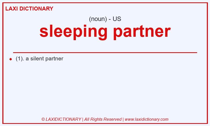 Definition sleeping partner in American English