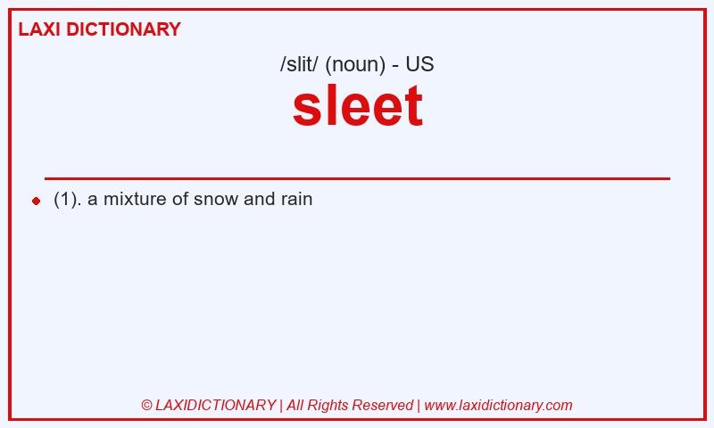 Definition sleet in American English