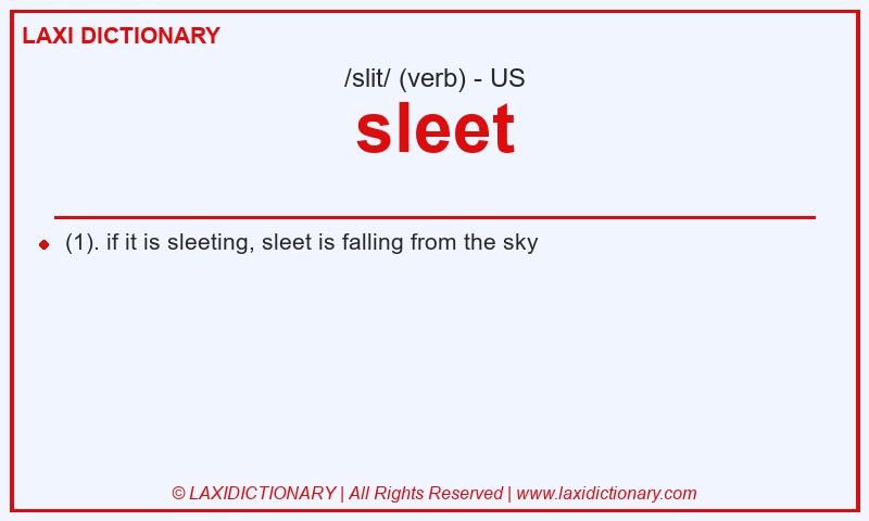Definition sleet in American English