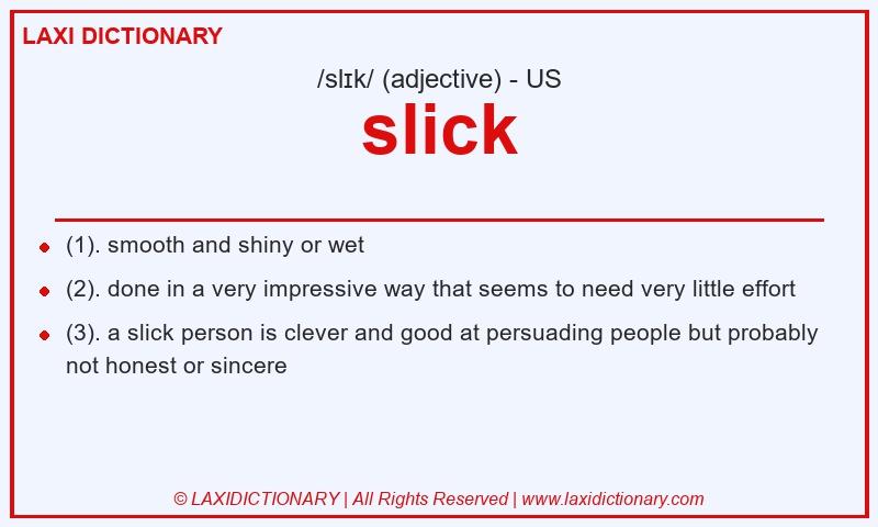 Definition slick in American English